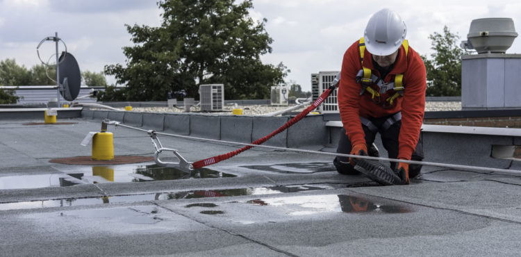 valbeveiliging op platte daken